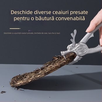 Clește din oțel inoxidabil pentru ceai, deschizător pentru blocuri Pu'er, cuțit pentru ceai, știft pentru ceai, con de ceai, deschizător de ceai și accesorii