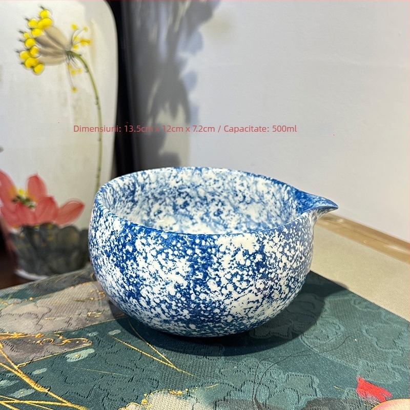 Vas de matcha în stil japonez, glazură cuptor, pictură manuală cu puncte, suport pentru tel de ceai, tel de ceai cu 100 dinți, unelte de ceai Song, linguriță de ceai, set de ustensile pentru matcha