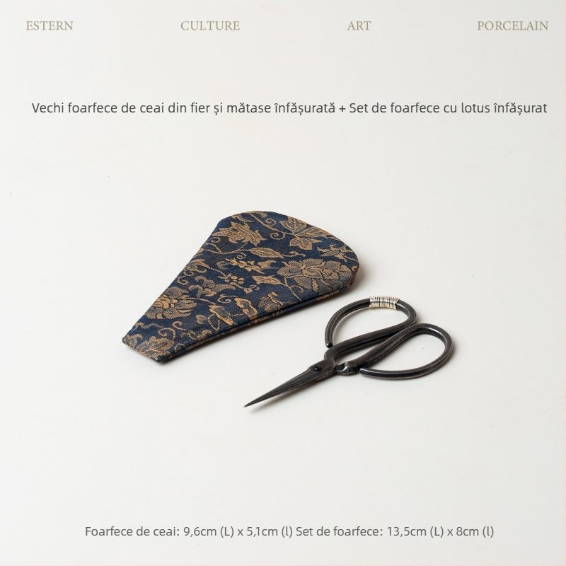 Set vintage de foarfece pentru ceai, pentru ceremonia ceaiului — tăietor pentru pliculețe, accesorii de artă a ceaiului, foarfece mici, de înaltă calitate
