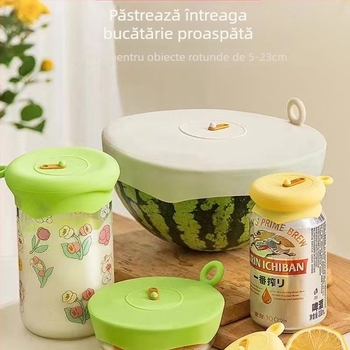 Set de trei capace din silicon pentru boluri, rezistente la temperaturi înalte, capace universale etanșe pentru resturi de mâncare