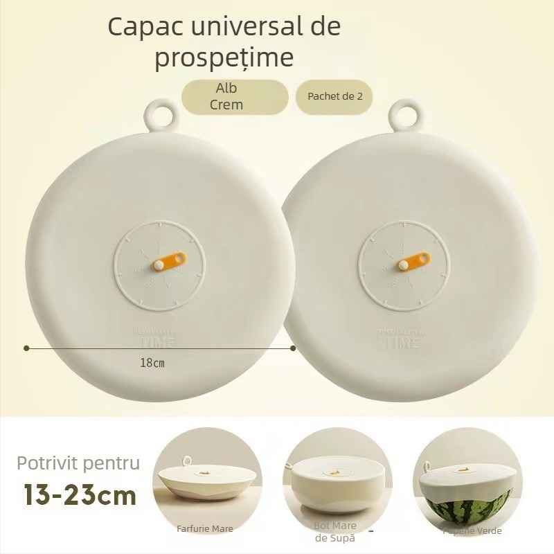Set de trei capace din silicon pentru boluri, rezistente la temperaturi înalte, capace universale etanșe pentru resturi de mâncare