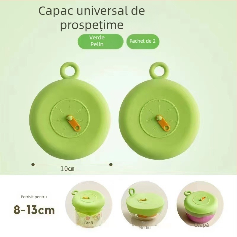 Set de trei capace din silicon pentru boluri, rezistente la temperaturi înalte, capace universale etanșe pentru resturi de mâncare