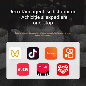 Ceașcă de ceai din porțelan cu glazură jad și motiv peisaj de o mie de mile, stil Zen