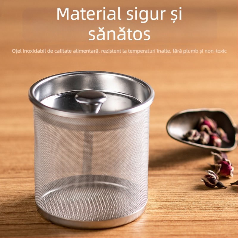 Set de ceai din oțel inoxidabil cu infuzor pentru ceai, filtru pentru ceașcă și strecurător de ceai