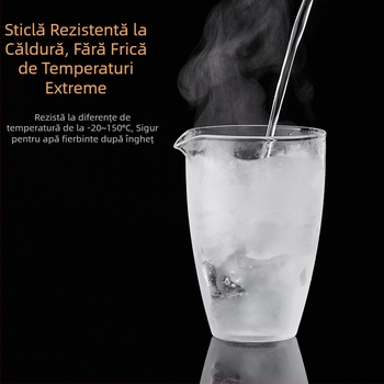 ceașă din sticlă groasă, rezistentă la căldură, cu divizor pentru ceai și ceașcă transparentă cu gură — accesorii de ceai Kung Fu