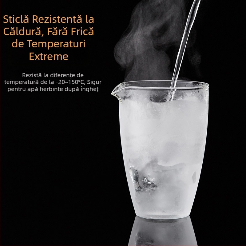 ceașă din sticlă groasă, rezistentă la căldură, cu divizor pentru ceai și ceașcă transparentă cu gură — accesorii de ceai Kung Fu
