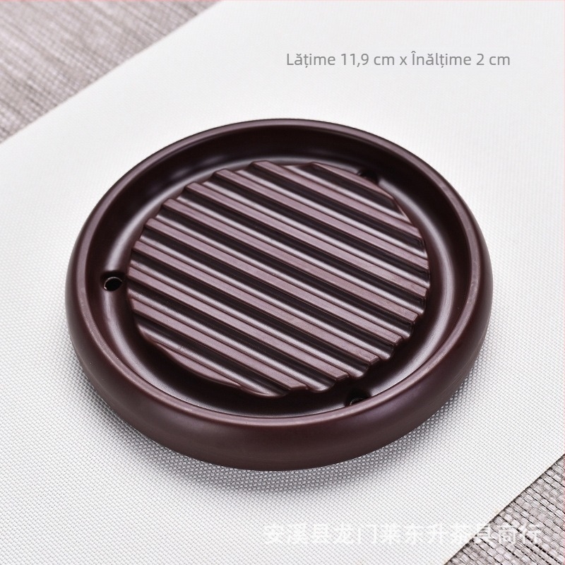 Pad pentru ceainic Bakelite și pad pentru ceainic din lut mov, cu tavă pentru infuzare uscată și accesorii pentru set ceai Kung Fu