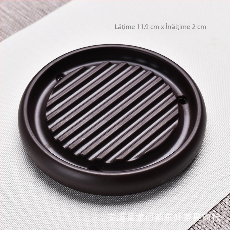 Pad pentru ceainic Bakelite și pad pentru ceainic din lut mov, cu tavă pentru infuzare uscată și accesorii pentru set ceai Kung Fu