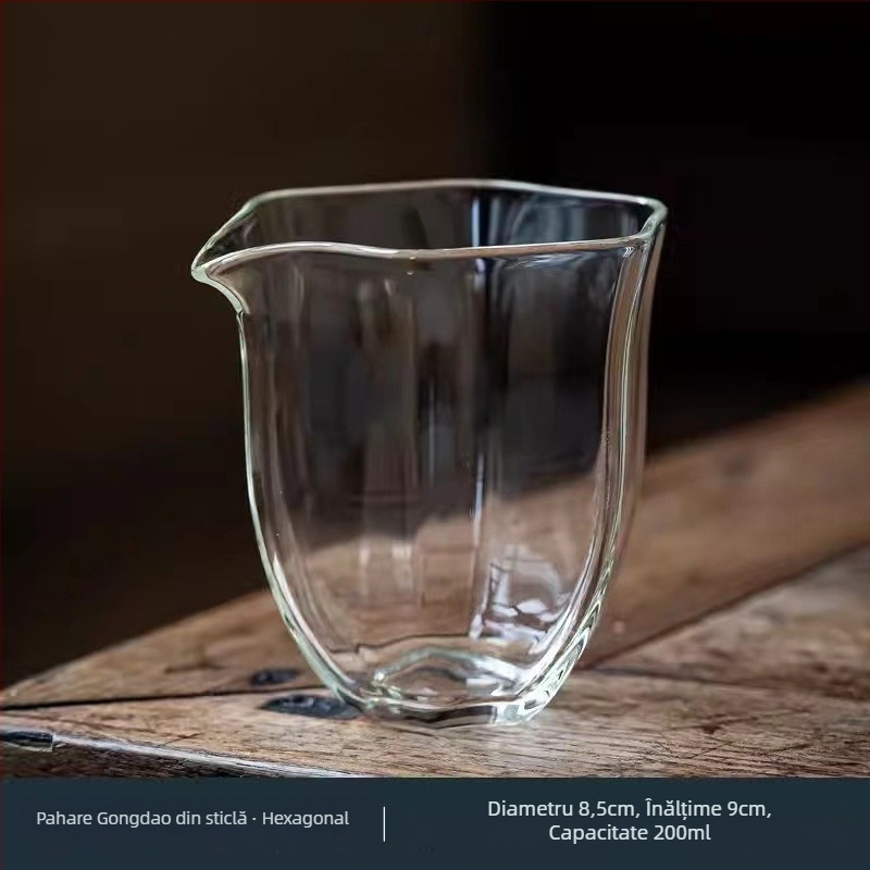 Sticlă borosilicată înaltă, recipient pentru distribuția ceaiului cu debit uniform, stil japonez pentru uz casnic, cană rezistentă la temperatură, set Gongfu de ceai