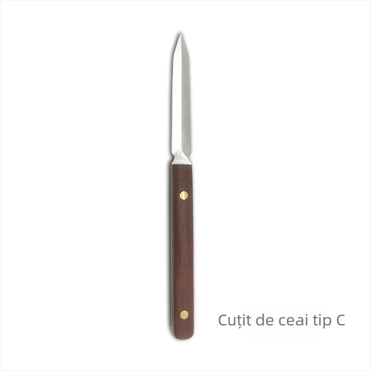 Cuțit din oțel inoxidabil pentru ceai Pu'er și ac pentru ceai, set de accesorii pentru ceai, lucrat manual, imprimare logo disponibil