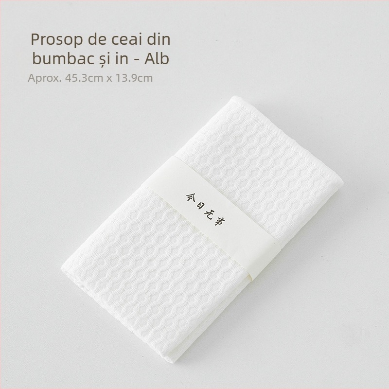 Prosop de ceai în stil chinezesc, din bumbac și in, gros, absorbant, mic covoraș pentru ceai, prosop uscat pentru ceai, cârpă de curățare, față de masă, lucrat manual
