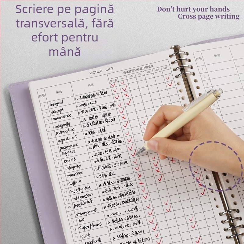 Carcasă din piele pentru dosare A4 și caiete cu foi detașabile, dimensiuni A5, B5 și A6.