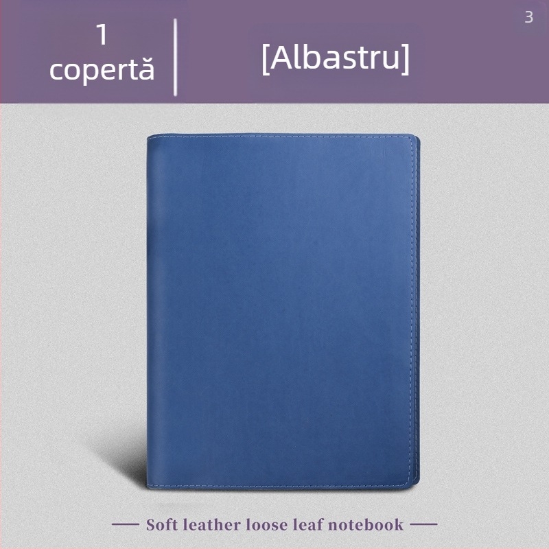 Carcasă din piele pentru dosare A4 și caiete cu foi detașabile, dimensiuni A5, B5 și A6.
