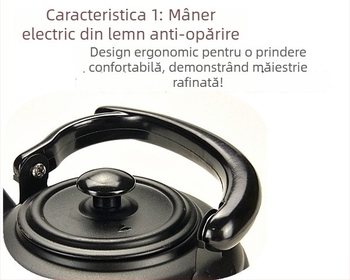 Ceainic din oțel inoxidabil gros pentru hoteluri și restaurante, ceainic mic negru, clasic, compatibil cu plitele cu inducție