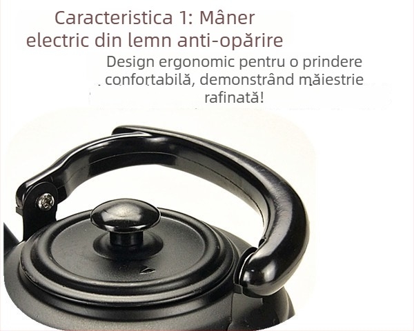 Ceainic din oțel inoxidabil gros pentru hoteluri și restaurante, ceainic mic negru, clasic, compatibil cu plitele cu inducție