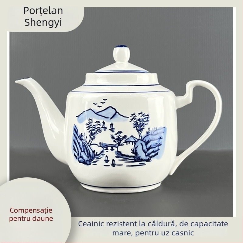 Ceainic ceramic rezistent la temperaturi înalte, cu filtru, stil chinezesc retro, disponibil în dimensiuni mici și mari