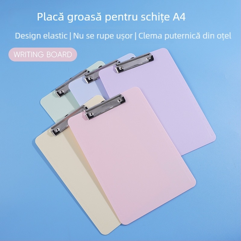 Clipboard A4 cu dosar pentru documente și clemă verticală, pentru birou