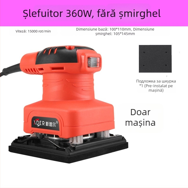 Șlefuitor plat pentru tâmplărie și polizor de finisare