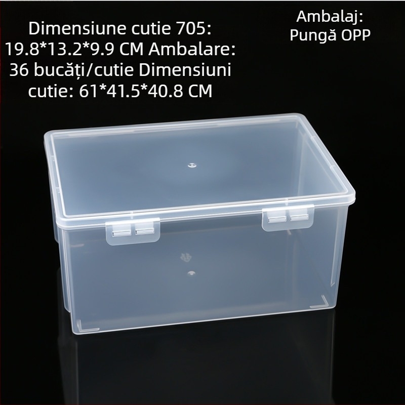 Cutie de depozitare PP transparentă, rezistentă la praf, înaltă, din plastic, pentru birou, fișiere, bijuterii și manichiură