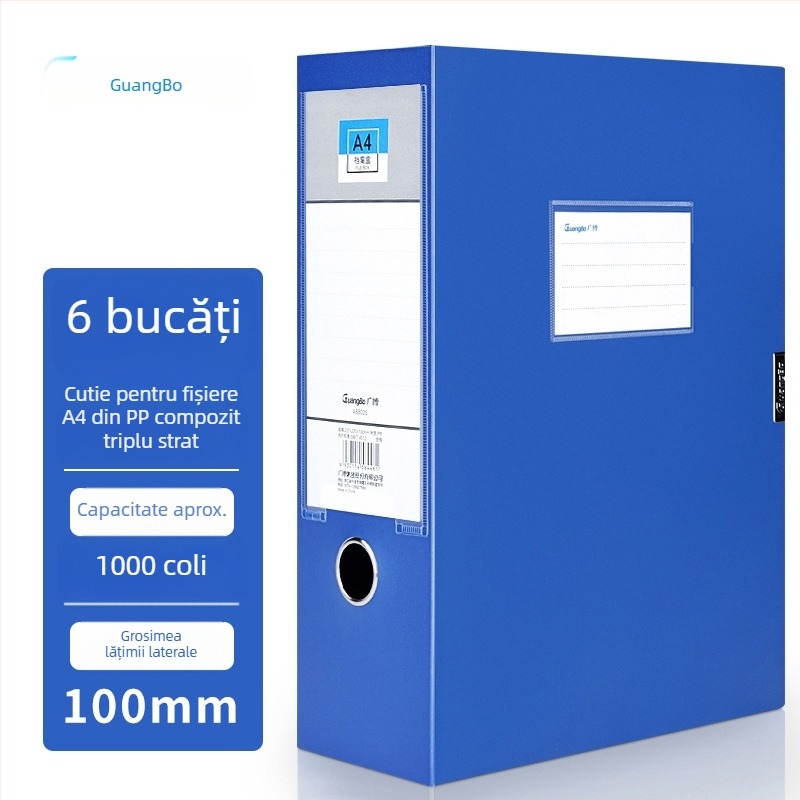 GuangBo cutie din plastic pentru dosare A4, modele A88024/A88025