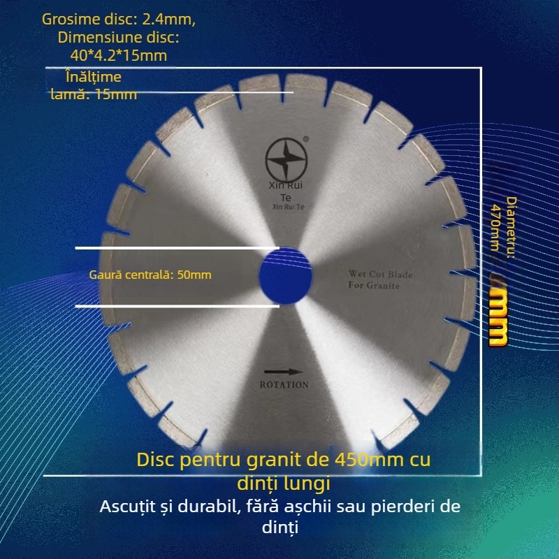 Disc circular din diamant pentru granit, ascuțit și durabil
