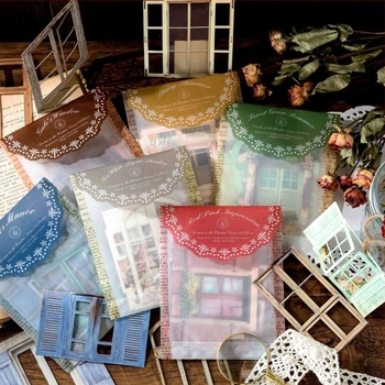 Stickere din seria Window Dream, Yu Xian — stil retro european, ferestre 3D decupate pentru decor DIY jurnal (10 buc.)