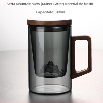 Set de ceai din sticlă, trei piese, cu filtru, ceașcă de ceai în stil japonez pentru casă și birou