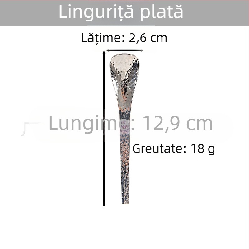 304 oțel inoxidabil cu textură ciocănată: furculițe pentru fructe, furculiță pentru tort, linguriță de ceai, lingură de înghețată, furculiță de desert – vesela pentru hoteluri și restaurante