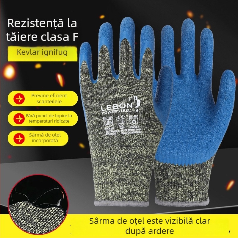 Mănuși de sudură rezistente la tăieturi și la foc, clasa F