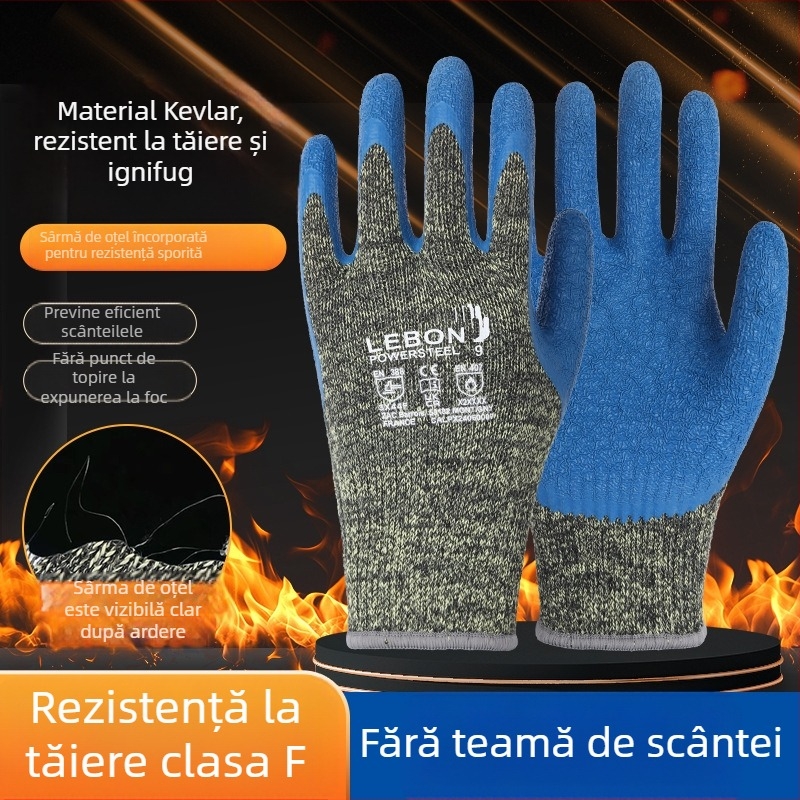 Mănuși de sudură rezistente la tăieturi și la foc, clasa F
