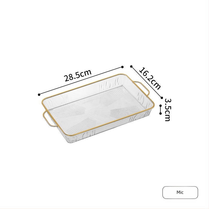 Tavă din plastic în stil nordic, pentru ceai și apă, farfurie dreptunghiulară pentru fructe