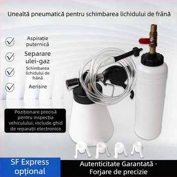 Unealtă pneumatică pentru înlocuirea lichidului de frână, cu extractor automat și umplător pentru întreținerea vehiculului