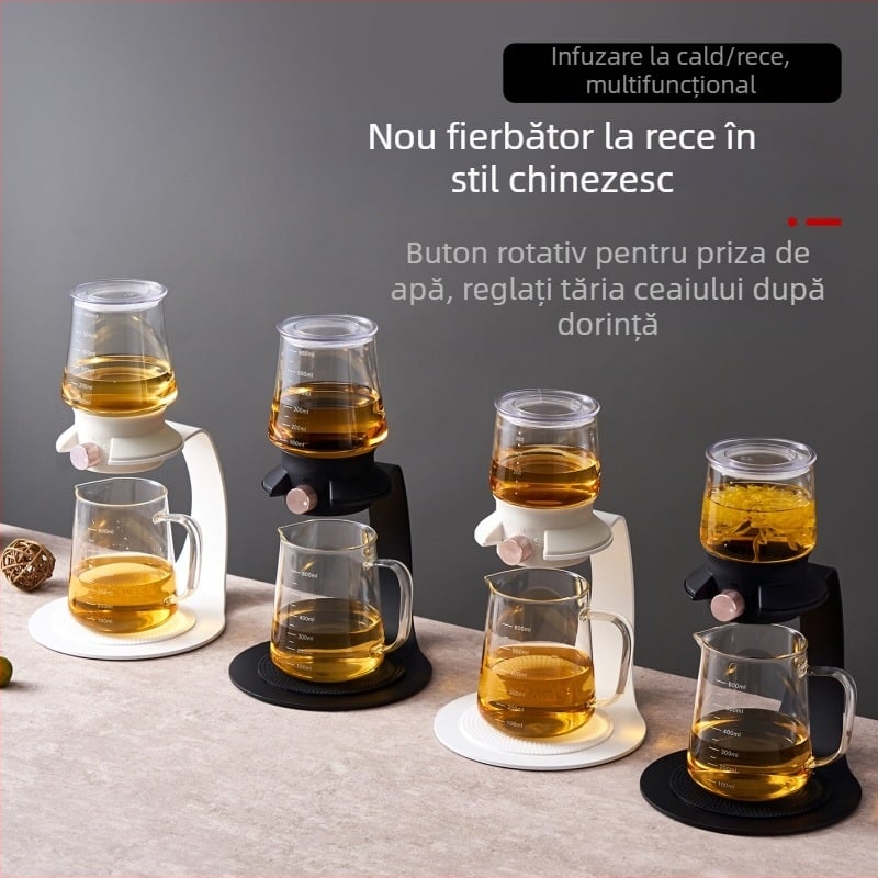 Ceainic inteligent pentru prepararea ceaiului, stil chinezesc nou, set de ceai din sticlă pentru infuzie la rece cu picurare de gheata