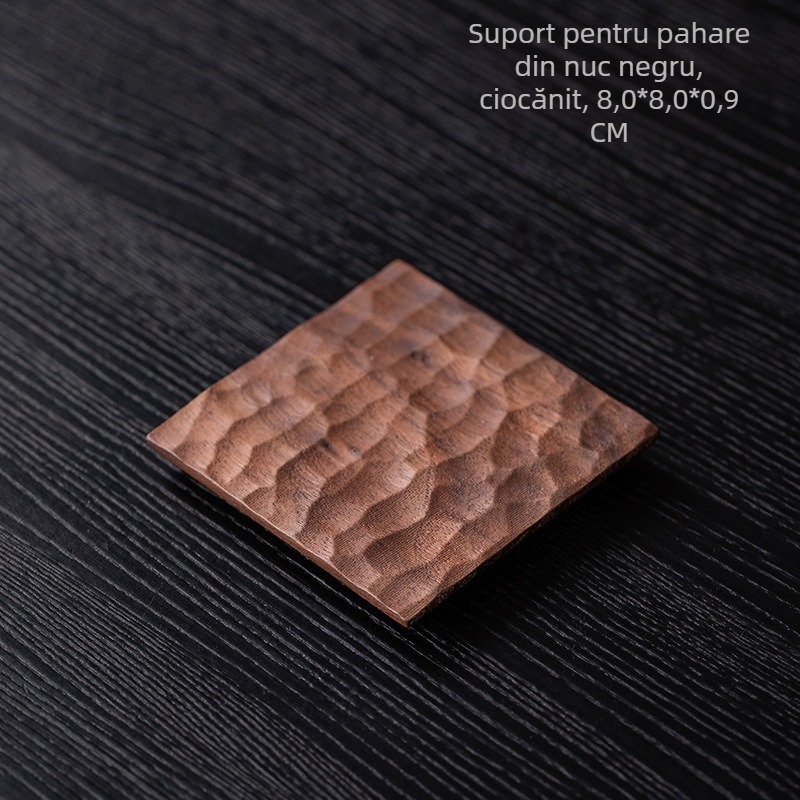 Suport pentru ceaștă din lemn masiv de nuc negru, pentru ceremonia de ceai și Gongfu, accesorii creative pentru ceai, izolație Zen