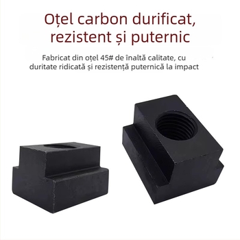 Placă de presiune pentru piuliță în formă de T, bloc trapezoidal, M8–M27