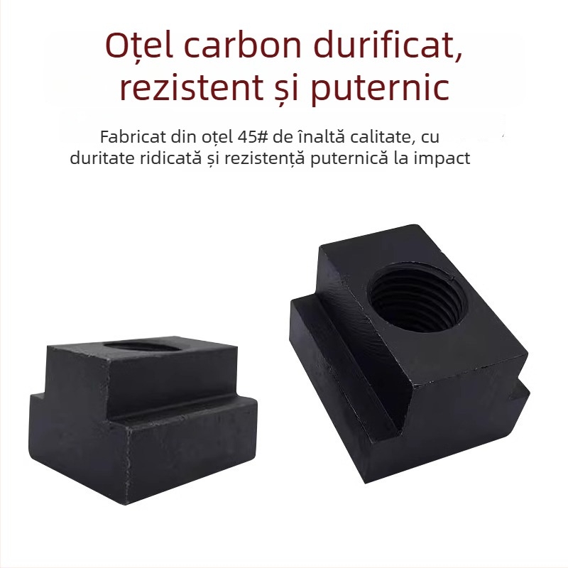 Placă de presiune pentru piuliță în formă de T, bloc trapezoidal, M8–M27