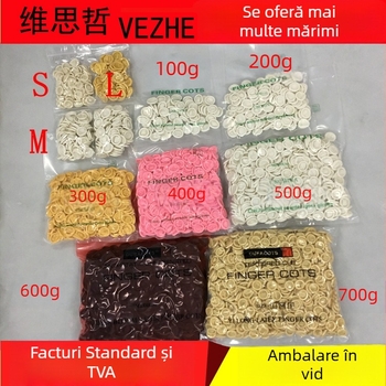 Mănușă deget din latex, de unică folosință, albă, antistatice, antiderapantă, rezistentă la uzură pentru uz industrial