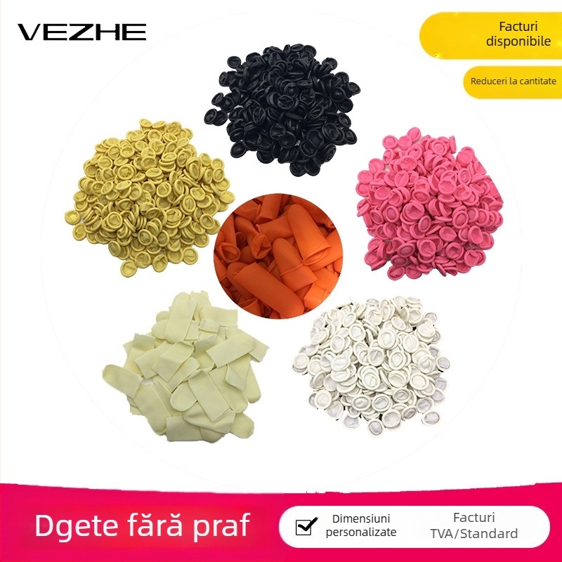 Mănușă deget din latex, de unică folosință, albă, antistatice, antiderapantă, rezistentă la uzură pentru uz industrial