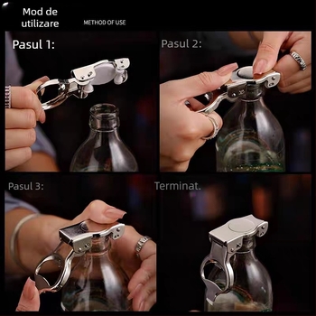 Deschizător de sticle multifuncțional din oțel inoxidabil