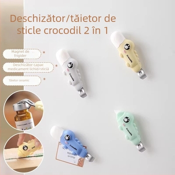 Deschizător magnetic 2-în-1 pentru sticle și cutii, economisește efort, multifuncțional, din oțel inoxidabil, portabil