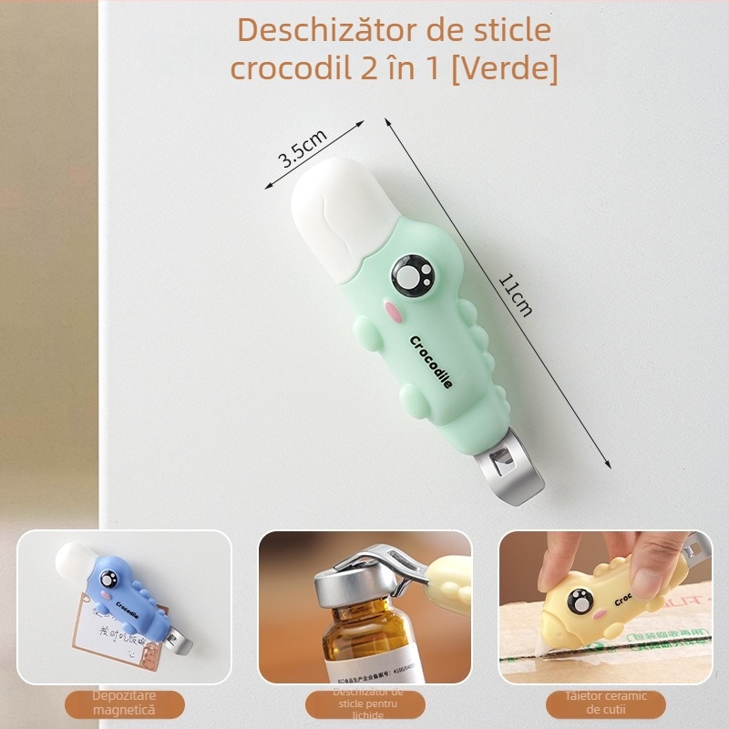 Deschizător magnetic 2-în-1 pentru sticle și cutii, economisește efort, multifuncțional, din oțel inoxidabil, portabil