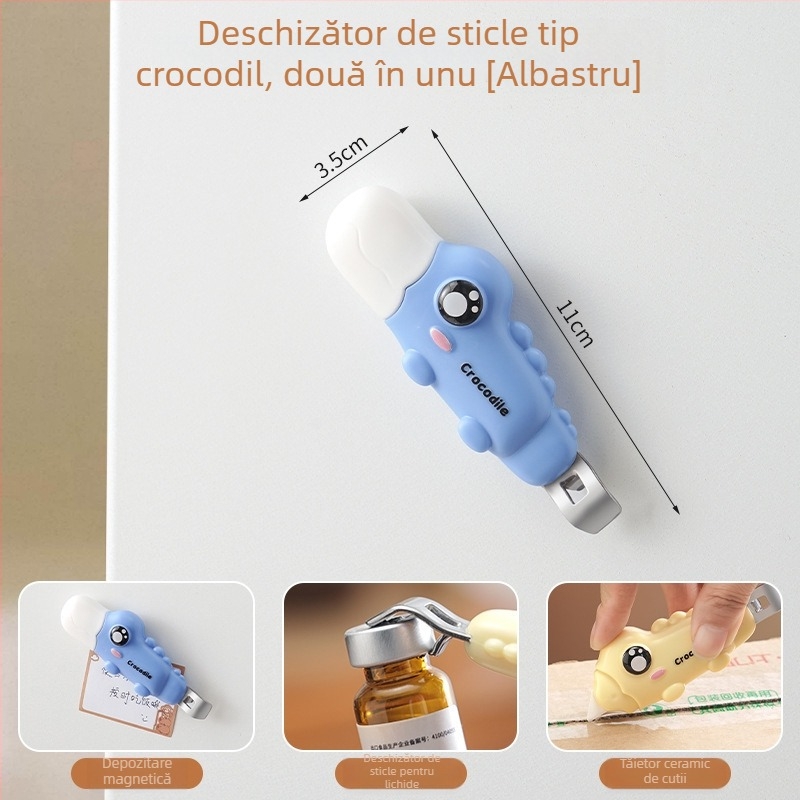 Deschizător magnetic 2-în-1 pentru sticle și cutii, economisește efort, multifuncțional, din oțel inoxidabil, portabil