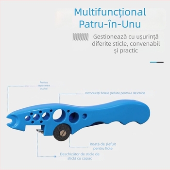 Deschizător multifuncțional de sticle portabil pentru ampule și lichide orale