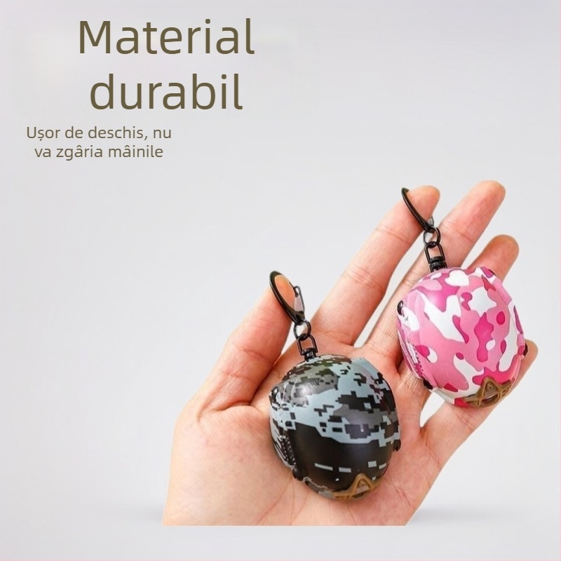 Deschizător de sticle cu design de cască, breloc multifuncțional