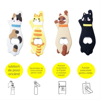 Magnet pentru frigider creativ, deschizător portabil de sticle de bere, personalizat, multifuncțional