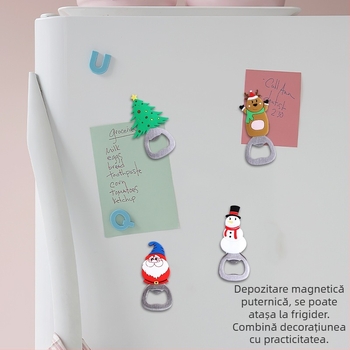 În stoc: deschizător creativ pentru sticle de vin și bere, magnet de frigider multifuncțional, din oțel inoxidabil, deschizător de capace