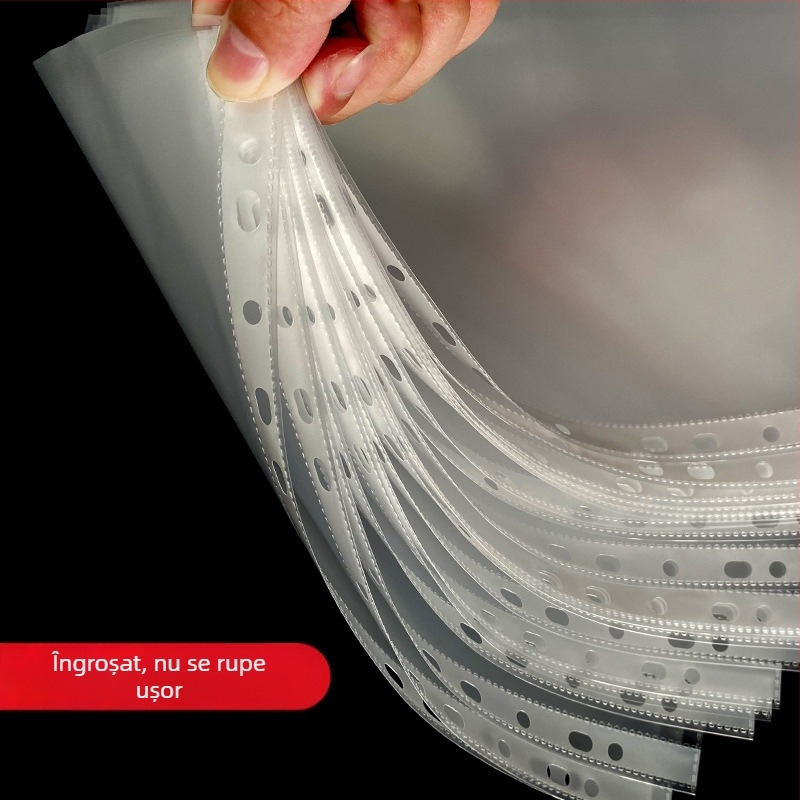 Meiluo dosar transparent PVC cu 11 găuri pentru A4 — dosar impermeabil pentru documente cu inserare de pagini