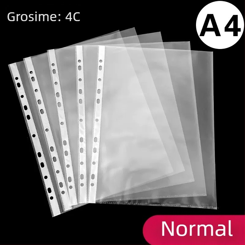 Meiluo dosar transparent PVC cu 11 găuri pentru A4 — dosar impermeabil pentru documente cu inserare de pagini