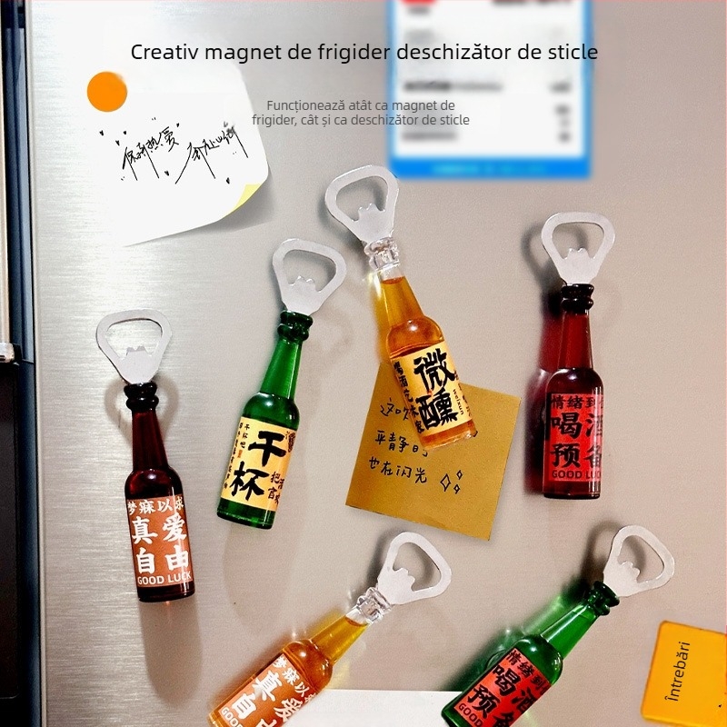 Deschizător magnetic pentru sticle și magnet de frigider – decor distractiv pentru bere