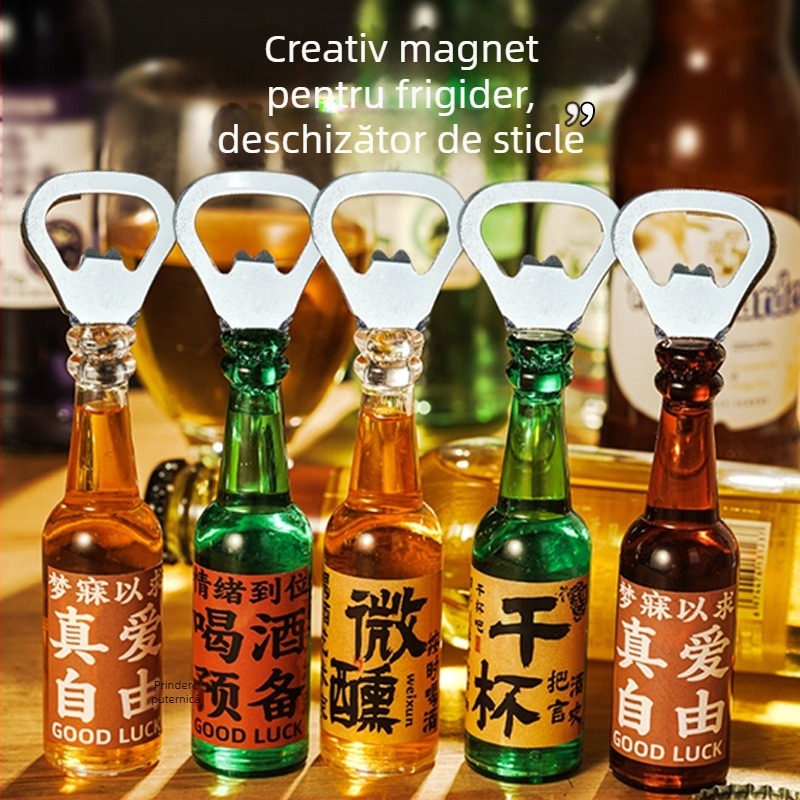 Deschizător magnetic pentru sticle și magnet de frigider – decor distractiv pentru bere
